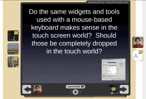 897G VoiceThread screen showing a discussion